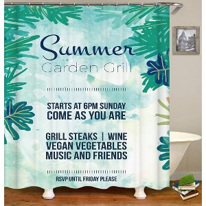 Summer Garden Grill Shower Curtains for Bathroom Waterproof Fabric Bath Curtain Durable Soft Stylish Bathroom Decor 72x72 Inch - 1 of 1
