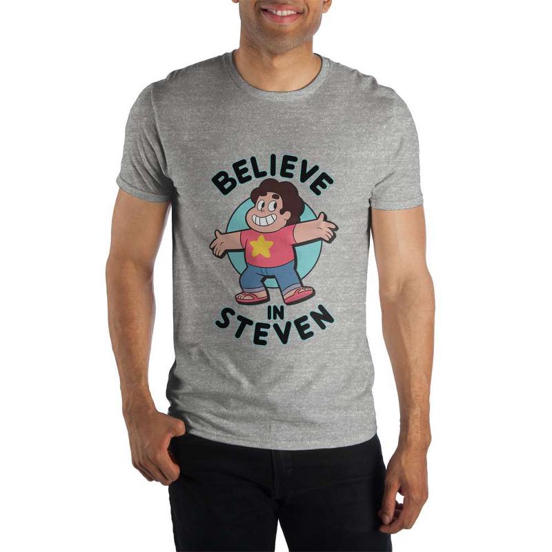 Steven Universe Believe in Steven Message Text Shirt-, 1 of 2