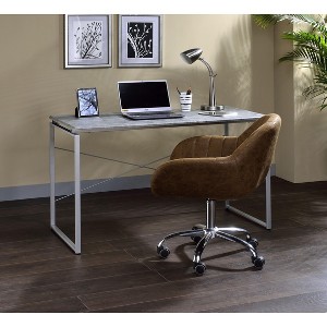 CAVINAS Industrial Style Writing Desk with Metal Sled Base,47" Wooden Office Desk for Home and Workspaces - 1 of 4