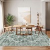 TackView Vintage Rug Irregular Medallion Area Rug Ultra-Thin Non Slip Floral Print Indoor Mat for Living Room Dining Room Bedroom - 4 of 4