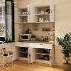 FUFU&GAGA Split Pantry Cabinet 2-Drawer Combo Kitchen Cabinet - 2 of 4