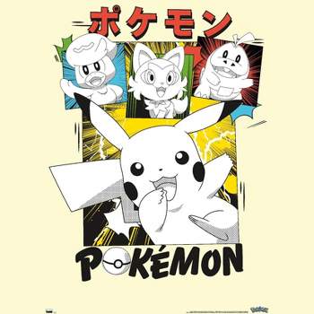 pikachu pokemons sticker poster, anime poster