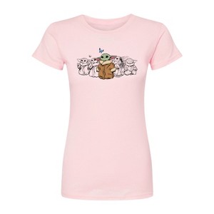 Women's - Star Wars - The Mandalorian Grogu Chest Fitted Graphic T-Shirt - 1 of 1