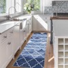 Runner Rug 2x6 Non Slip - Low Pile Geometric Hallway Carpet, Machine Washable ,Rug with Rubber Backing, Soft Durable Entryway Mat? (Blue) - 2 of 4