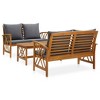 vidaXL Garden Lounge Set Natural wood Solid Acacia wood Large Seats Many - 2 of 4