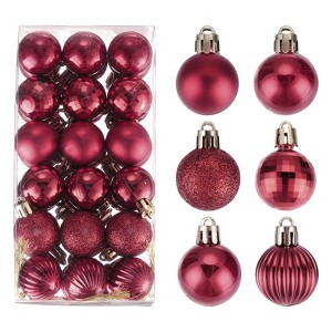 Unique Bargains Shatterproof Home Party Decorative Christmas Tree Hanging Ball Ornaments 36 Pcs - 1 of 4