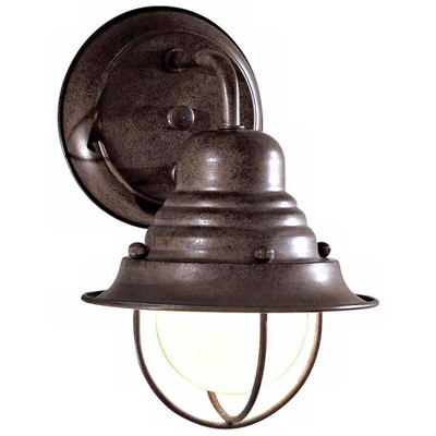 Minka Lavery Industrial Outdoor Wall Light Fixture Antique Bronze Wire Cage Design 9" for Post Exterior Barn Deck House Porch Yard