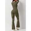 DOMETOUR Women Yoga Jumpsuits Square Neck Workout Long Sleeve Gym Yoga Sport Jumpsuits - 2 of 4