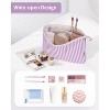 Narwey Small Striped Makeup Bag for Purse Travel Makeup Pouch Cosmetic Bag - 2 of 4