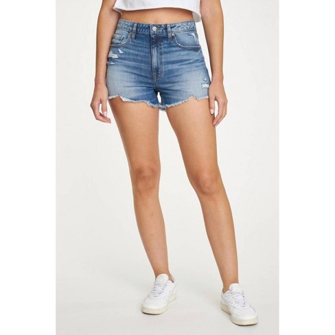 Women's Super High Rise Cut-Off Jean Shorts - eunina - image 1 of 3