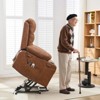 Power Lift Recliner Chair, Oversize Electric Recliners for Elderly with Heat and Massage, Stand Assist with Cup Holders, Side Pocket - 3 of 4