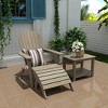 WestinTrends Tuscany HIPS¬¨‚Ä†Outdoor¬¨‚Ä†Patio¬¨‚Ä†Folding¬¨‚Ä†Adirondack¬¨‚Ä†Chair with Ottoman and Side Table (3-Piece) - 2 of 4
