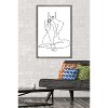 Trends International Woman - Continuous Line Drawing Framed Wall Poster Prints - 2 of 4