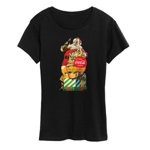 Women's - Coca-Cola - Vintage Santa Gift For Thirst Short Sleeve Graphic T-Shirt - 1 of 4