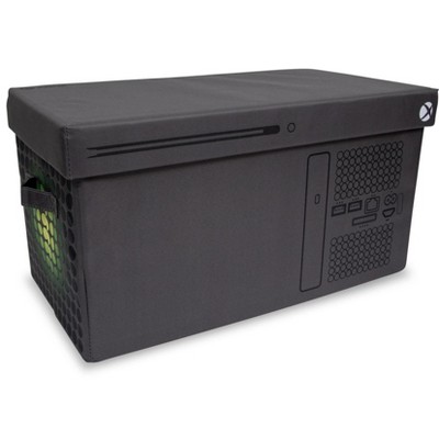Ukonic Xbox Series X Logo Storage Bin Chest Organizer with Lid | 24 x 12 Inches