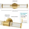 POWLIG 19.92-in 2-Light Gold Modern Dimmable Wall Sconce with Glass Rods Shade - 4 of 4