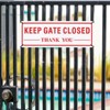 Unique Bargains Home Aluminum Reflective Fade Resistant Keep Gate Closed Thank You Sign 4 Pcs - 4 of 4