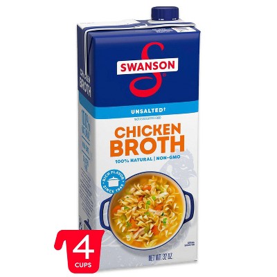 Swanson 100% Natural Gluten Free Unsalted Chicken Broth - 32 fl oz