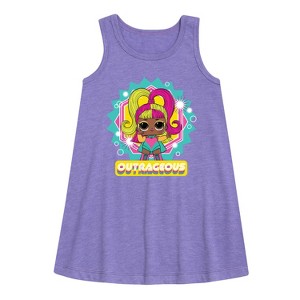 - LOL Surprise! - Outrageous -Glow Grrrl Graphic Sleeveless Aline Dress - 1 of 2