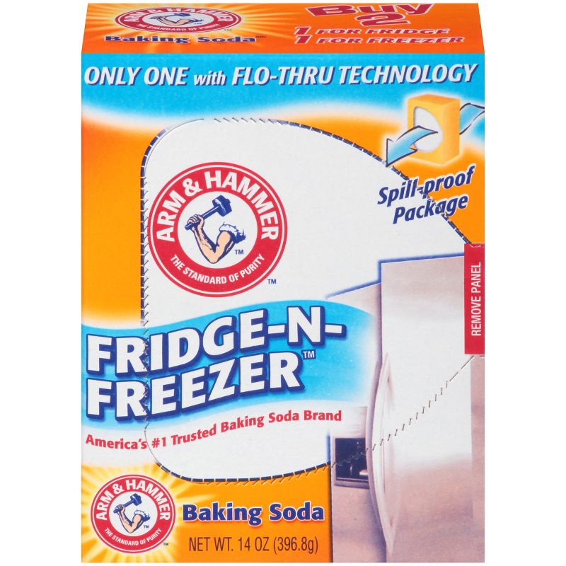 Arm &#38; Hammer Baking Soda Fridge-n-Freezer Odor Absorber - 14oz, 1 of 17