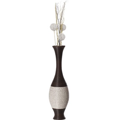 Uniquewise Tall Decorative Floor Vase, Pvc Tall Flower Holder, Brown Floor  Vase, Vase 41 Inch Tall, For Living Room, Dining Room, Hallway, Or Entryway  : Target