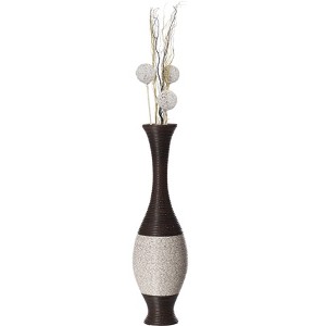 Uniquewise Tall Decorative Floor Vase, PVC Tall Flower Holder, Brown Floor Vase, Vase 41 Inch Tall, for Living Room, Dining Room, Hallway, or Entryway - 1 of 4
