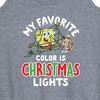 Women's - SpongeBob SquarePants - My Favorite Color Is Christmas Lights Graphic Racerback Tank - 2 of 4