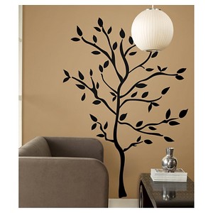 TREE BRANCHES Peel and Stick Wall Decal Black - ROOMMATES: Vinyl, Modern, Removable, Reusable, Botanical Pattern - 1 of 4