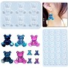 JDICTION 2-Pack 3D Bear Silicone Molds - Epoxy Resin & Candy Fondant Mold For DIY Earrings, Brooches, Hairpins & Cake Craft - 2 of 4
