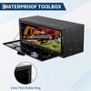 Black Steel Underbody Truck Box with T-Handle Latch - Heavy Duty Lockable Tool Chest for Truck/Trailer Storage (1-Piece) - 4 of 4