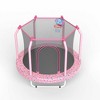 NAYSAYE Trampoline Small Toddler Trampoline with Basketball Hoop for Kids Indoor and Outdoor, Pink, 55.00"*55.00"*44.00" - 3 of 4