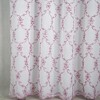 Olivia Gray Fleur Embroidered Rod Pocket Single Curtain Panel With 18" Valance - 54x84", Rose - 3 of 4
