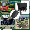 HTUTWOO Collapsible Wagon Cart, Beach Folding Utility Cart, Duty 360 lbs, Utility Wagon Grocery Cart, Equipped with 3pcs plastic Liner bag Black - 4 of 4