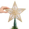 Joyfy LED Christmas Tree Topper, 9 inch Silver/Golden PVC Star Christmas Tree Decorations Indoor for Home Holiday Xmas Party - 2 of 4