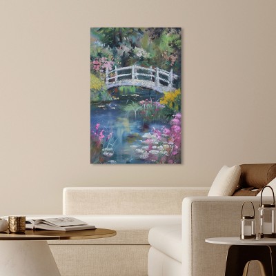Hidden Garden Impressionist Canvas Wall Art, 36" x 54", Multicolor
