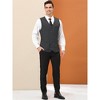 Lars Amadeus Men's Double Breasted Slim Fit Prom Sleeveless Waistcoat Suit Vest - 4 of 4