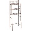 Kings Brand Furniture Brushed Copper Finish Metal Free Standing Over The Toilet Shelf Bathroom Organizer - 2 of 4