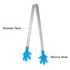 Unique Bargains Stainless Steel Silicone Tips Heart Hand Glove Shape Mini Food Tongs 3 Pcs - 4 of 4