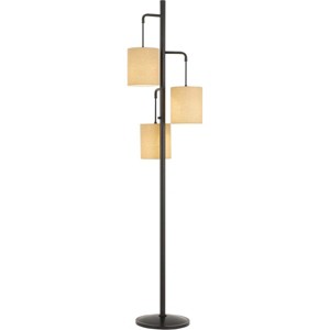 Cal Lighting 60W X 3 Kirkwall Metallantern Floor Lamp With Fabric Shade - 1 of 2
