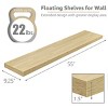 Sorbus 2 Pack 55 Inch Wall Mounted Floating Shelves - for Bathroom, Wall Decor for Bedroom, Kitchen, Living Room, Book Storage - 2 of 4