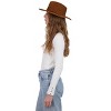 Tahari Women's Packable and Fashionable Diamond Patterned Fabric Panama Hat - Panama Hat for Women - 3 of 4