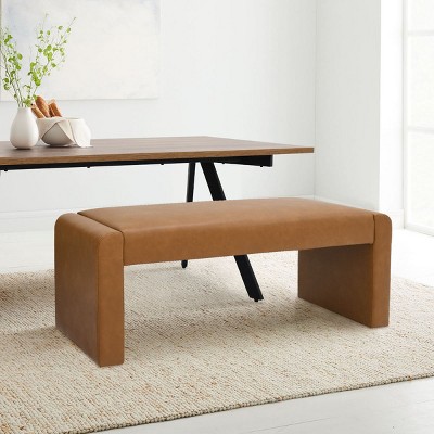 Kaiaty 47"  Faux Leather Bedroom Waterfall Benches-Maison Boucle