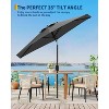 15Ft Rectangular Patio Umbrella with Base Large Patio Umbrella with Crank Handle, UV Resistant, Suitable for Outdoor Markets, Backyard, Poolside-Beige - 4 of 4