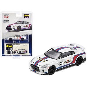 Nissan GT-R (R35) #23 White with Blue and Red Stripes "Martini Racing" Limited Ed to 960 pcs 1/64 Diecast Model Car by Era Car - 1 of 3