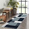 Acekool Washable Runner Rug 2x6: Non-Slip Low Pile Geometric Rug for Hallway, Kitchen, Laundry – Ash Gray, Machine Safe - 3 of 4