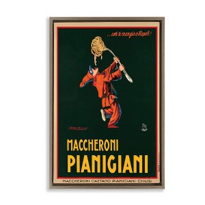 Stupell Industries Maccheroni Vintage Ad Black Framed Floater Canvas Wall Art - 1 of 4
