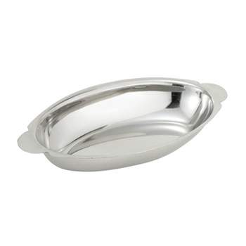 Winco Au Gratin Dishes, Stainless Steel