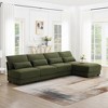 VYNXARIA 120*61" Oversized Wide Seat Sectional Sofa with Reversible Chaise,Loop Yarn Fabric 5-seat Armless Convertible L-shaped Couch - 2 of 4