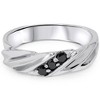 Pompeii3 1/10ct Black Diamond Mens Ring 14K White Gold - 4 of 4