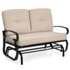 Tangkula 2-Person Outdoor Bench Patio Swing Glider Chair with Cushions Rocking Chair Cushioned Sofa - image 2 of 4